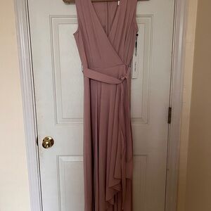 Calvin Klein Pink Asymmetrical jumper ,  V-Neck Sleeveless.